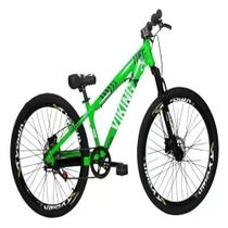 Vikingx Tuff 25/30 verde neon Whelling single freio hidraulico vmaxx liso com suspenão mecanica