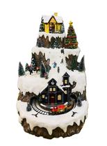 Vila Natalina 40cm Montanhas com Luz de Led e Movimento
