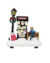 Vila Natalina Cenário Banca de Jornal Jornaleiro 10cm