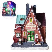 Vila Natalina Chalé Cidra & Cacau com Luzes Coloridas 15cm