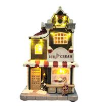 Vila Natalina Com Luz Musica Ice Cream Mini Cenário Vila Natalina Com Luz Musica Ice Cream Mini Cenário