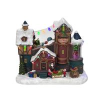 Vila Natalina de Poli Resina Luminosa com Led e Movimentos Tok da Casa