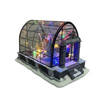 Vila Natalina Em Estufa c/ Som e Movimento 15cm - Grillo