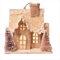 Vila Natalina Iluminada Led Chalé Nevado Enfeite Natal 11Cm Vila Natalina Iluminada Led Chalé Nevado Enfeite Natal 11Cm
