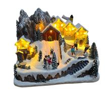 Vila natalina montanha - pista de esqui - patinação