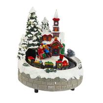 Vila Natalina Nevada Musical Luz Led e Movimento Trenzinho