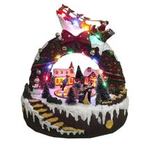 Vila Natalina Patinacao No Gelo Resina C/led 24x24x27cm Vila Natalina Patinacao No Gelo Resina C/led 24x24x27cm