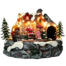 Vilarejo de Natal em Miniatura Premium de Alta Qualidade Casinha Iluminada Trem Com Movimento e Canção Natalina Vilarejo de Natal em Miniatura Premium de Alta Qualidade Casinha Iluminada Trem Com Movimento e Canção Natalina