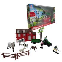 Village Farm Playset, Bee Toys, Cenário Fazenda Fazendinha Com Acessórios Crianças +3 Anos