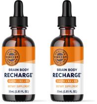 Vimergy Brain Body Recharge* com Vitamina D3, K2 e CoQ10 Aumenta a Energia Celular Fortalece Vasos Sanguíneos e Ossos Defende contra Radicais Livres Vegano e Sem Glúten 55 ml (Pacote com 2) Vimergy Brain Body Recharge* com Vitamina D3, K2 e CoQ10 Aumenta a Energia Celular Fortalece Vasos Sanguíneos e Ossos Defende contra Radicais Livres Vegano e Sem Glúten 55 ml (Pacote com 2)