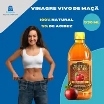 Vinagre de Maçã Vivo 100% Natural - Montes Verdes 530ml