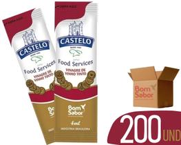 Vinagre Em Sachê Bom Sabor Castelo Caixa Com 200 Un