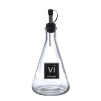 Vinagreiro de vidro 180ml para mesa - pote de vidro para vinagre de cozinha com tampa de inox - hauskraft