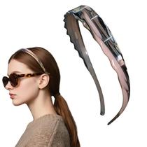 Vincha LAYONGMOLI de acetato para mujer en negro y rosa Vincha LAYONGMOLI de acetato para mujer en negro y rosa