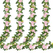 Vinha rosa artificial Sggvecsy para parede de festa em arco de casamento