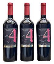 Vinho 4 Conti Primitivo Puglia Kit com 3 Garrafas Oferta