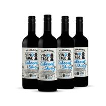 Vinho Almadén Vintage Meio Seco Cabernet Shiraz 750ml - Kit 4 Garrafas Vinho Almaden Cabernet Shiraz Vinho Almadén Vintage Meio Seco Cabernet Shiraz 750ml - Kit 4 Garrafas Vinho Almaden Cabernet Shiraz