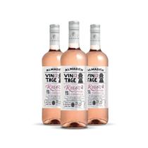 Vinho Almadén Vintage Rose Tempranillo Shiraz 750ml - Kit 3 Garrafas Vinho Almaden Meio Seco Rosado