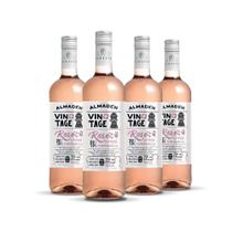 Vinho Almadén Vintage Rose Tempranillo Shiraz 750ml - Kit 4 Garrafas Vinho Almaden Meio Seco Rosado