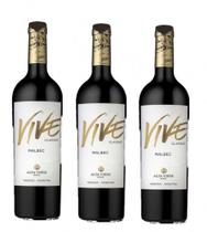 Vinho Alta Vista Vive Malbec 2021 Tinto 750 ml C/ 3 un