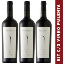Vinho Argentino Tinto Pulenta Estate I Malbec Kit C/3 750ml