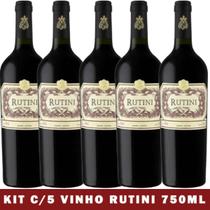 Vinho Argentino Tinto Rutini Cabernet Malbec Kit C/5 750ml