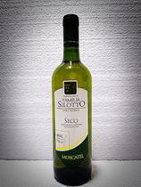 Vinho branco de mesa seco - 750ml - moscatel - silotto - produto artesanal