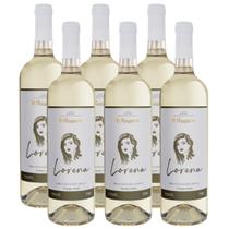 Vinho Branco Demi-Sec Nacional Chesini Lorena Kit 6 Le Ragazze