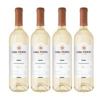 Vinho Branco Seco Casa Perini Chardonnay 750ml Kit 4un