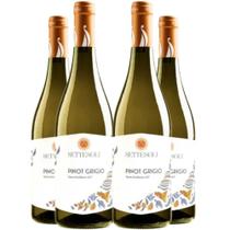 Vinho Branco Settesoli Pinot Grigio 750ml Kit 4 Garrafas