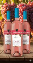 Vinho Campo Largo Rosé Suave - Kit 3 Garrafas