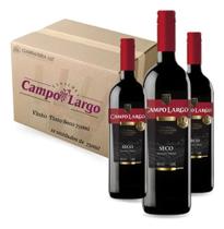 Vinho Campo Largo Tinto Seco Serra Gaúcha - Kit 3 Garrafas de 750ml