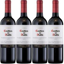 Vinho Casillero Del Diablo Cabernet Sauvignon 750ml Kit com4 Vinho Casillero Del Diablo Cabernet Sauvignon 750ml Kit com4
