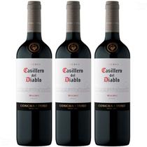 Vinho Casillero Del Diablo Malbec 750ml Kit com 3 Unidades