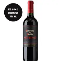 Vinho Casillero Del Diablo Red Blend Chileno 750ml Kit com 3