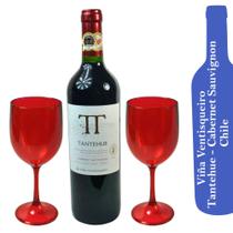 Vinho Chileno Tinto Cabernet Sauvignon + 2 taças acrilico