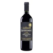 Vinho Chileno Tinto Santa Carolina Reservado Cabernet Sauvignon e Merlot 750Ml