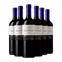Vinho Concha y Toro Reservado Malbec - Kit 6 Garrafas de 750ml de Vinho Concha y Toro Malbec