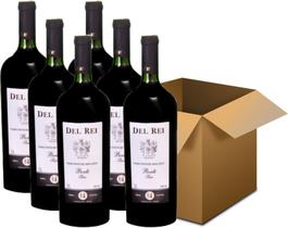 Vinho Del Rei Tinto Seco Bordô - Kit 6 Garrafas de 1 Litro