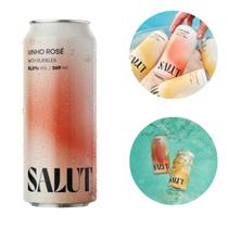 Vinho em Lata Salut Frisante Rosé Vegano 269ml Vinho em Lata Salut Frisante Rosé Vegano 269ml