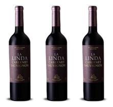 Vinho La Linda Cabernet 750 Ml Kit Com 03 Unidades Argentino