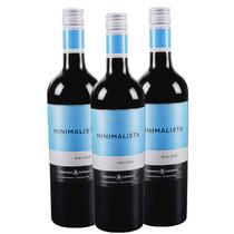 Vinho minimalista malbec 750 ml kit com 3 garrafas