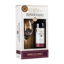 Vinho Reservado Marcus James Merlot Meio Seco Tinto 750ml + 1 Taça
