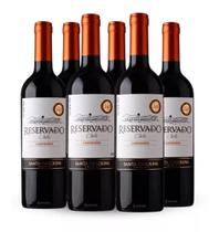 Vinho santa carolina reservado carmenere tto 750ml kit 12 un