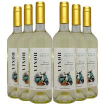 Vinho Sem Álcool Branco Seco Moscato Vinoh Select - 750mL - Nacional - 06 unidades