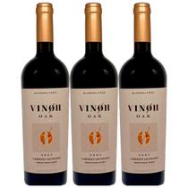 Vinho Sem Álcool Tinto Seco Cabernet Vinoh OAK - 750mL - Nacional - 03 unidades
