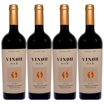 Vinho Sem Álcool Tinto Seco Cabernet Vinoh OAK - 750mL - Nacional - 04 unidades