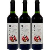 Vinho Sem Álcool Tinto Seco Cabernet Vinoh Select - 750mL - Nacional - 03 unidades