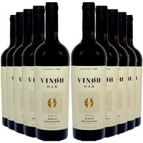 Vinho Sem Álcool Tinto Seco Merlot Vinoh Oak - 10 Un