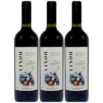 Vinho Sem Álcool Tinto Seco Merlot Vinoh Select - 750mL - Nacional - 03 unidades